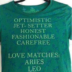 Sagittarius Rhinestone Astrology Horoscope Tee